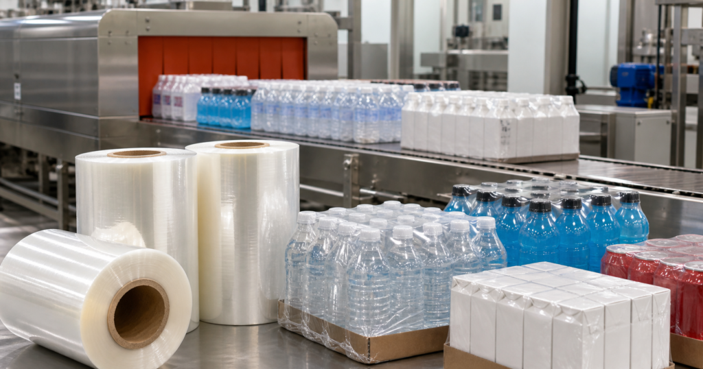 POF and PE Shrink Film for Retail Multipacks and Export Bundles